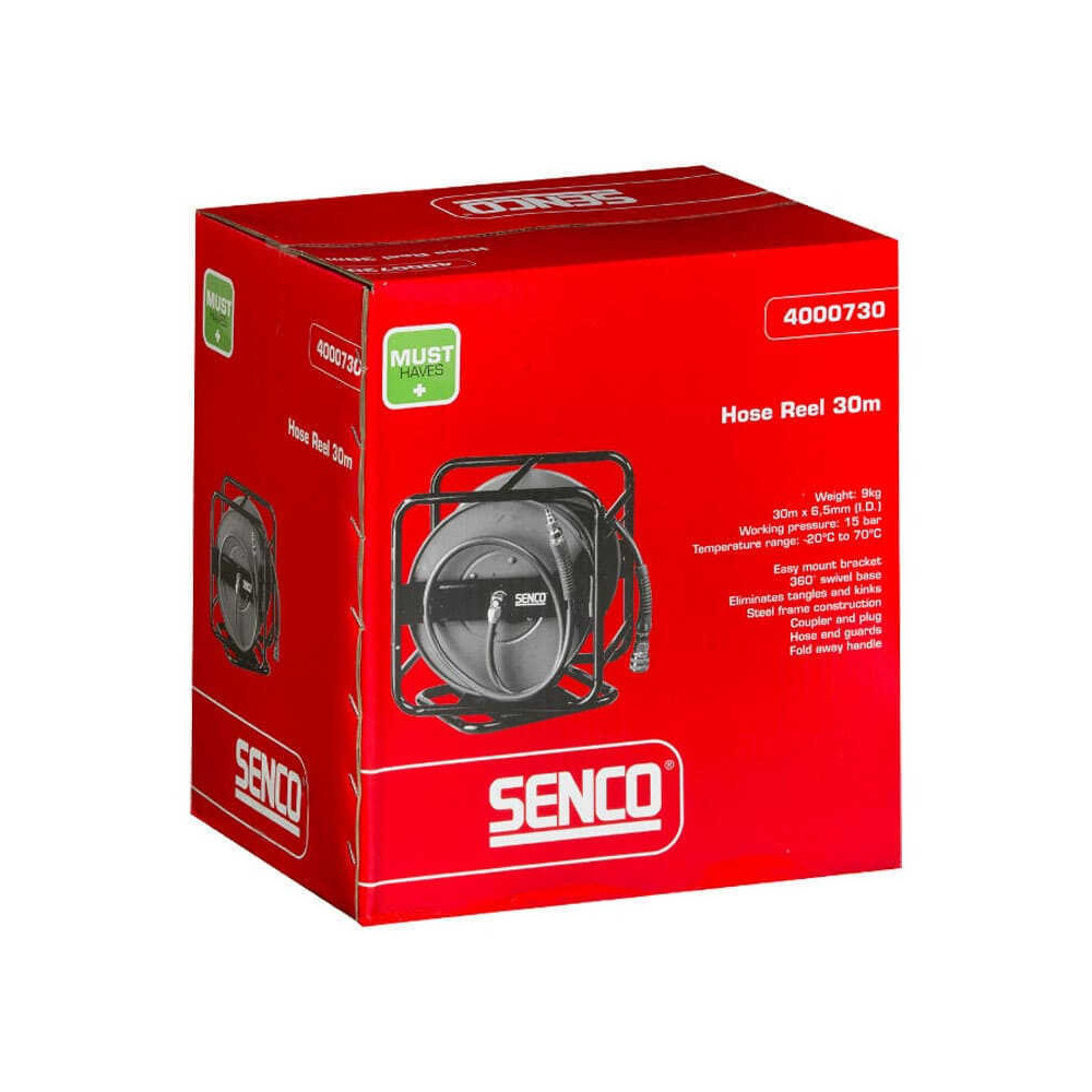 Enrouleur de flexible universel pu 30 m x 8 mm senco 4000730