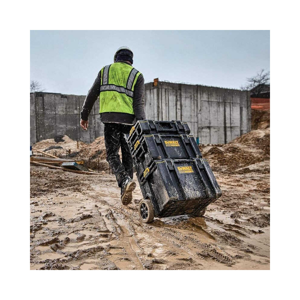 3 coffrets petite moyenne et grande contenance mobile Dewalt DWST83402 1