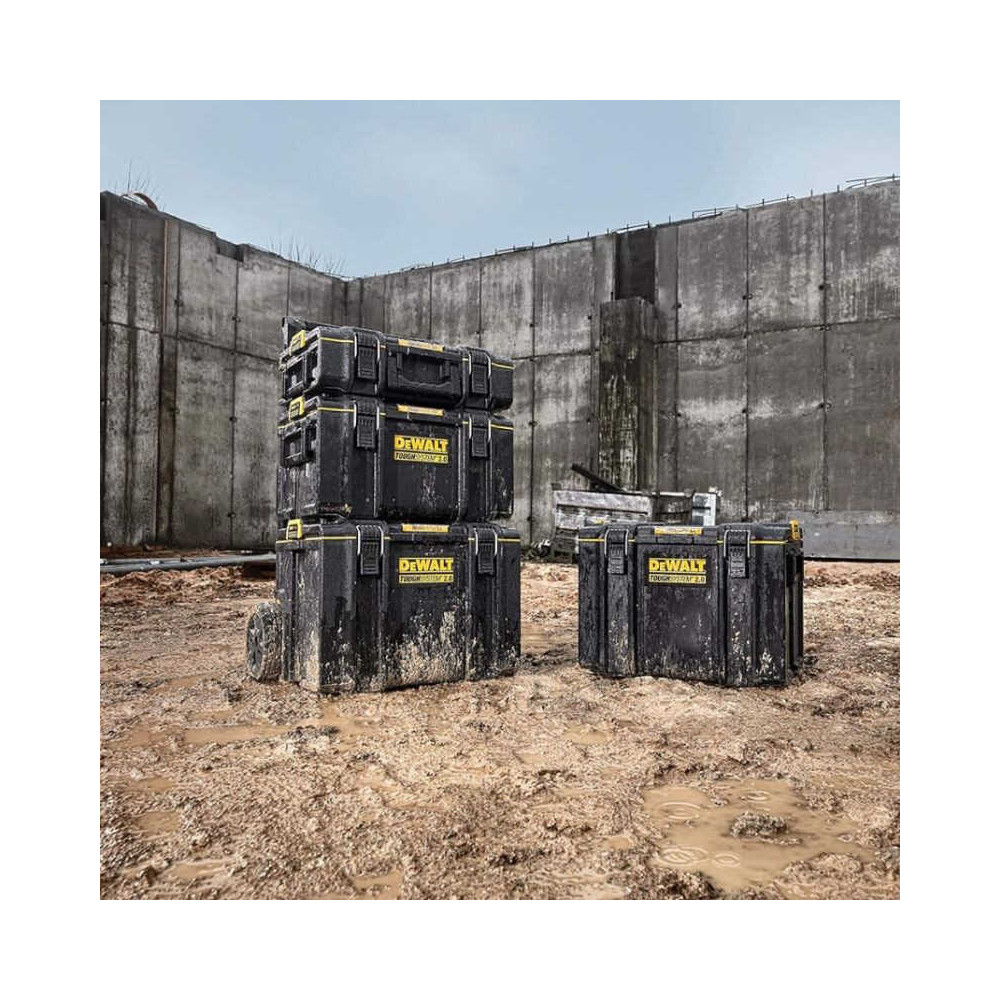 3 coffrets petite moyenne et grande contenance mobile Dewalt DWST83402 1