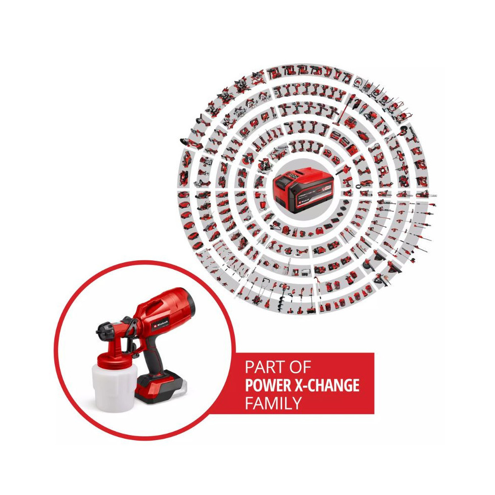 Pistolet a peinture 18V solo 800ML tc sy 1860 li Einhell 4260025