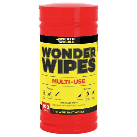 Lot de 2 tube de 100 lingettes everbuild WIPE80