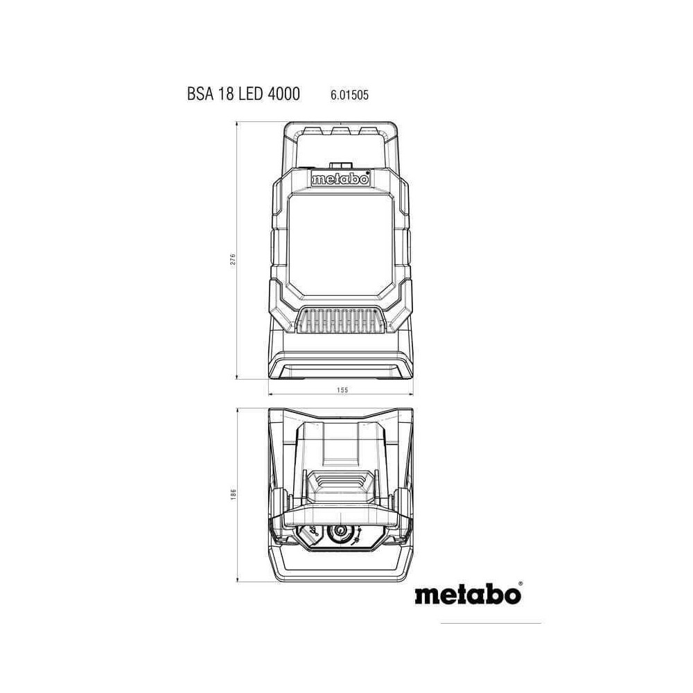 Projecteur de chantier bsa 18 led 4000 Metabo 601505850