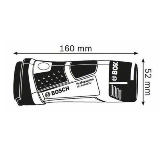 Lampe de travail gli 108 v li professionnal Bosch 0601437U00