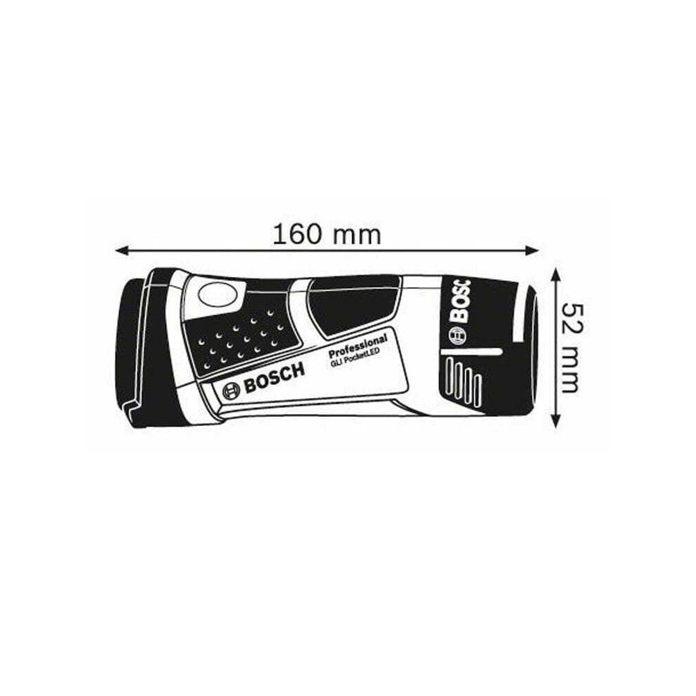 Lampe de travail gli 108 v li professionnal Bosch 0601437U00