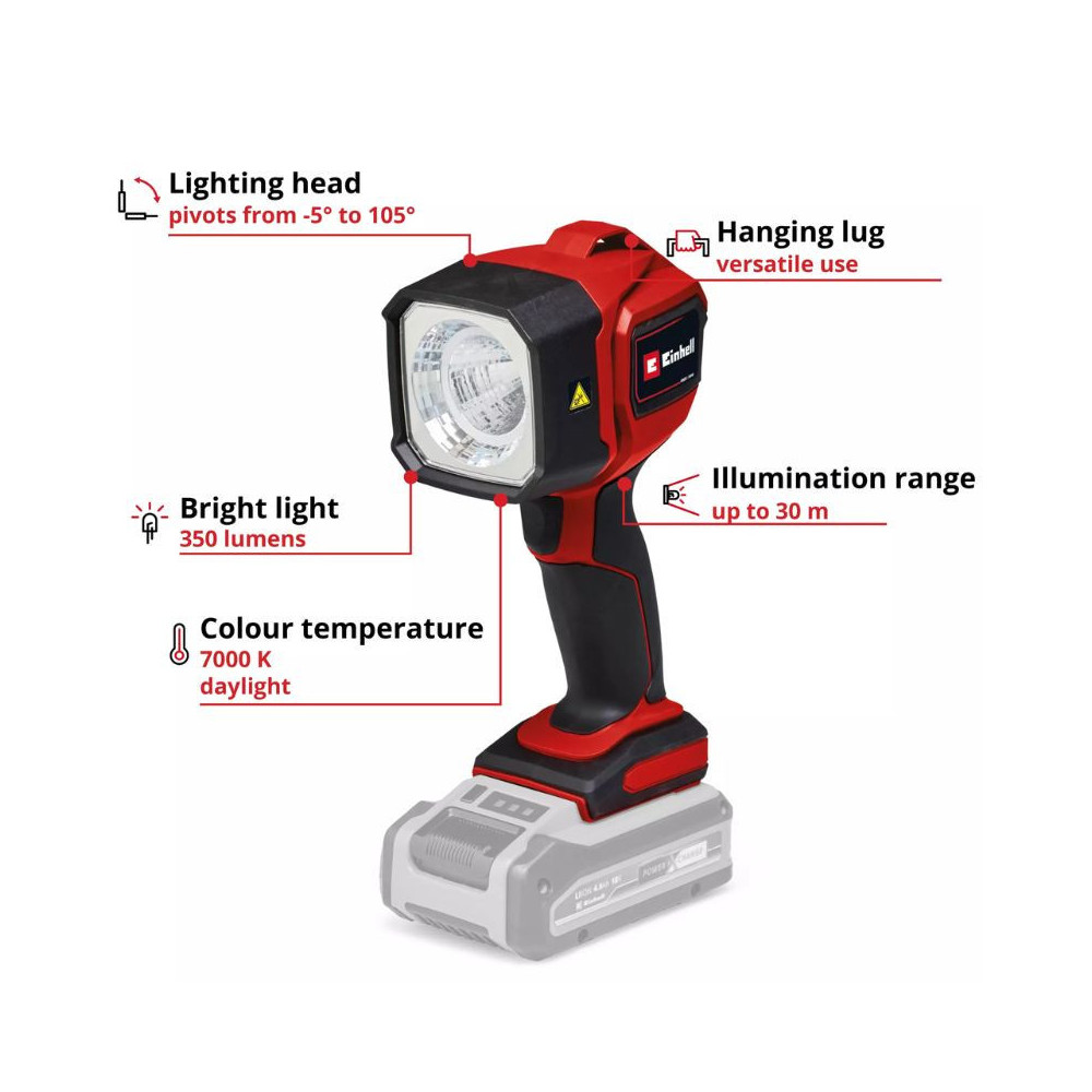Lampe 18V 350LM tc cl 18350 li solo Einhell 4514175