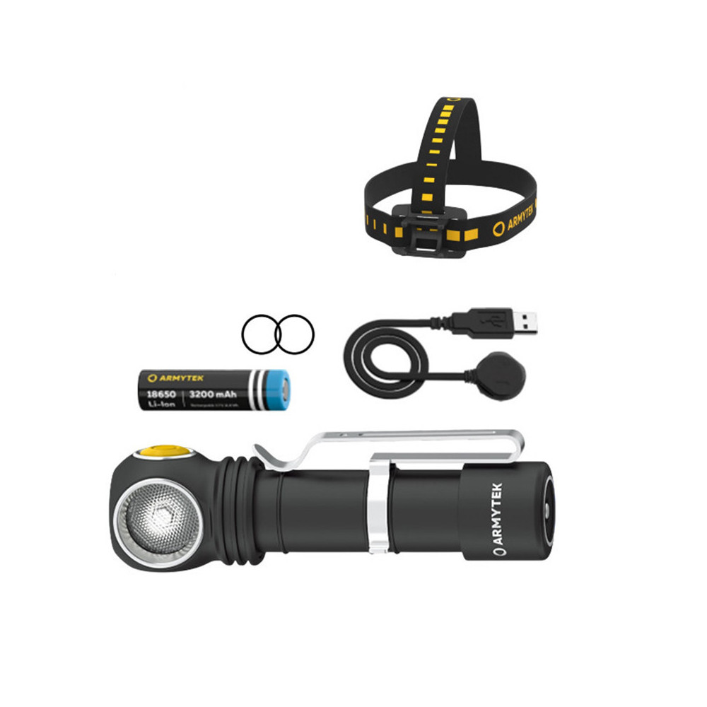 Lampe frontale wizard C2 wr couleur blanche 1100 lm armytek F06901C