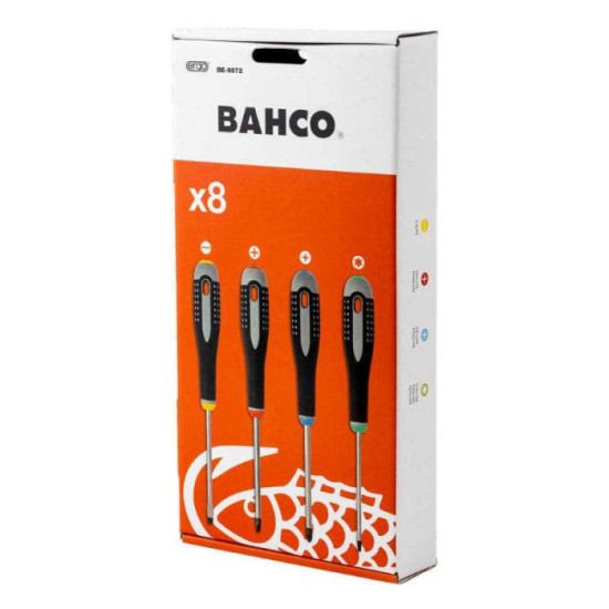 Jeu de tournevis a fente 8 pcs Bahco be 9872