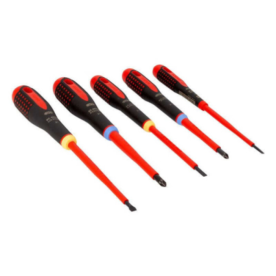 Jeu de tournevis isoles fendus pozidriv 5 pieces Bahco be 9882S