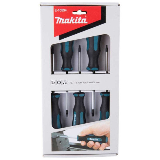 Jeu de 5 tournevis torx Makita e 10534