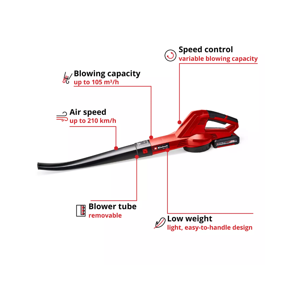 Souffleur Einhell GC-CL 18 Li E Kit (1x2,0 Ah) au prix HT