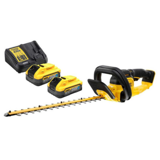 Taille haies sans fil 18V avec batterie powerstack lamier de 55 cm Dewalt DCMHT563H2