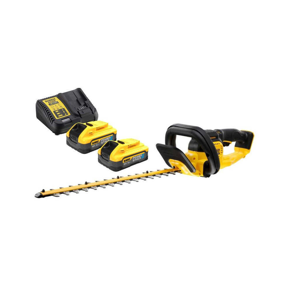 Taille haies sans fil 18V avec batterie powerstack lamier de 55 cm Dewalt DCMHT563H2