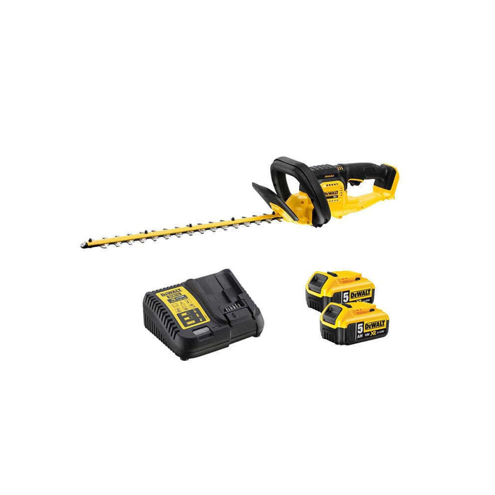 Taille haies sans fil 18V avec batterie lamier de 55 cm Dewalt DCMHT563P2