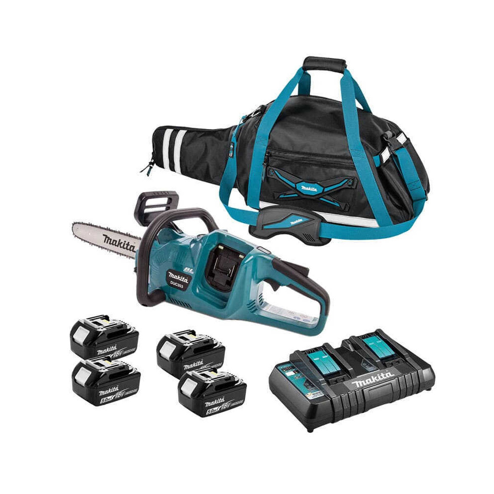 Tronconneuse 36V lxt 4X50 ah avec chargeur double Makita DUC353PT4X
