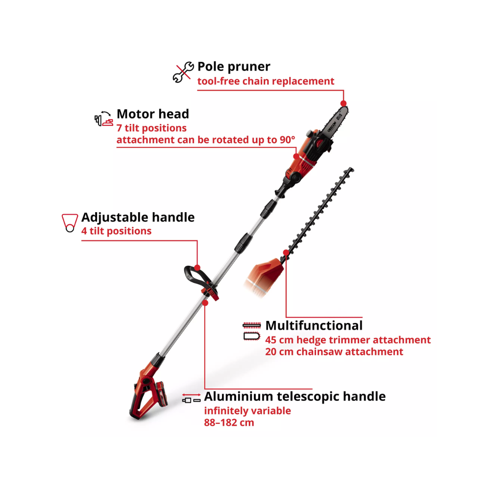 Perche outil multifonction 18V ge hc 18 li t 1X30AH Einhell 3410805