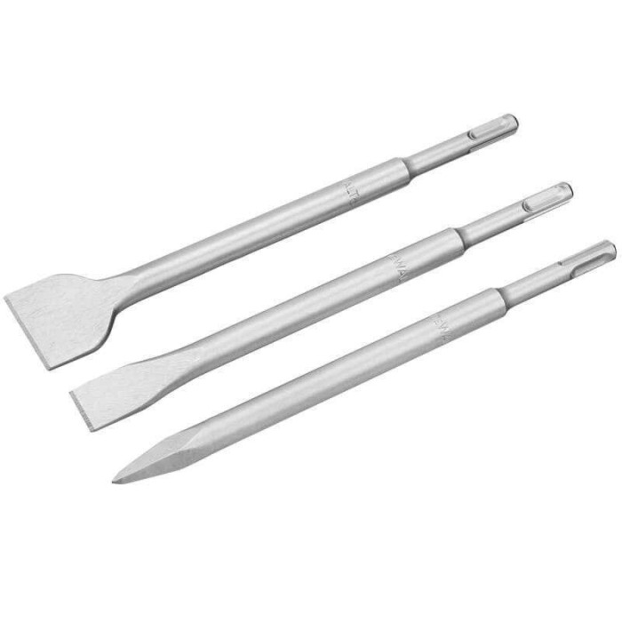 Pack 3 burins sds plus 25 cm pour burineur Dewalt DT60330 qz