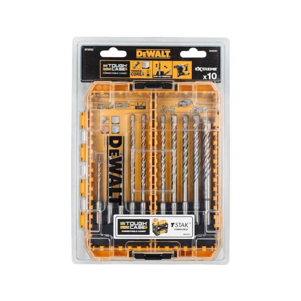 Jeu de forets sds plus dans coffret 10 pcs Dewalt DT70753 qz