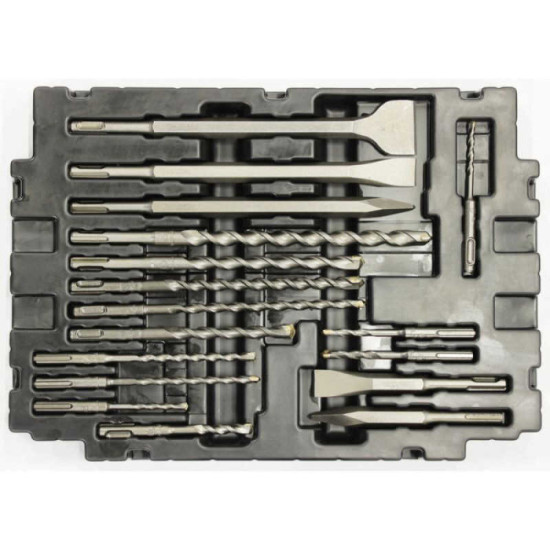 Jeu de forets et burins sds plus dans coffret 17 pcs Makita e 17790