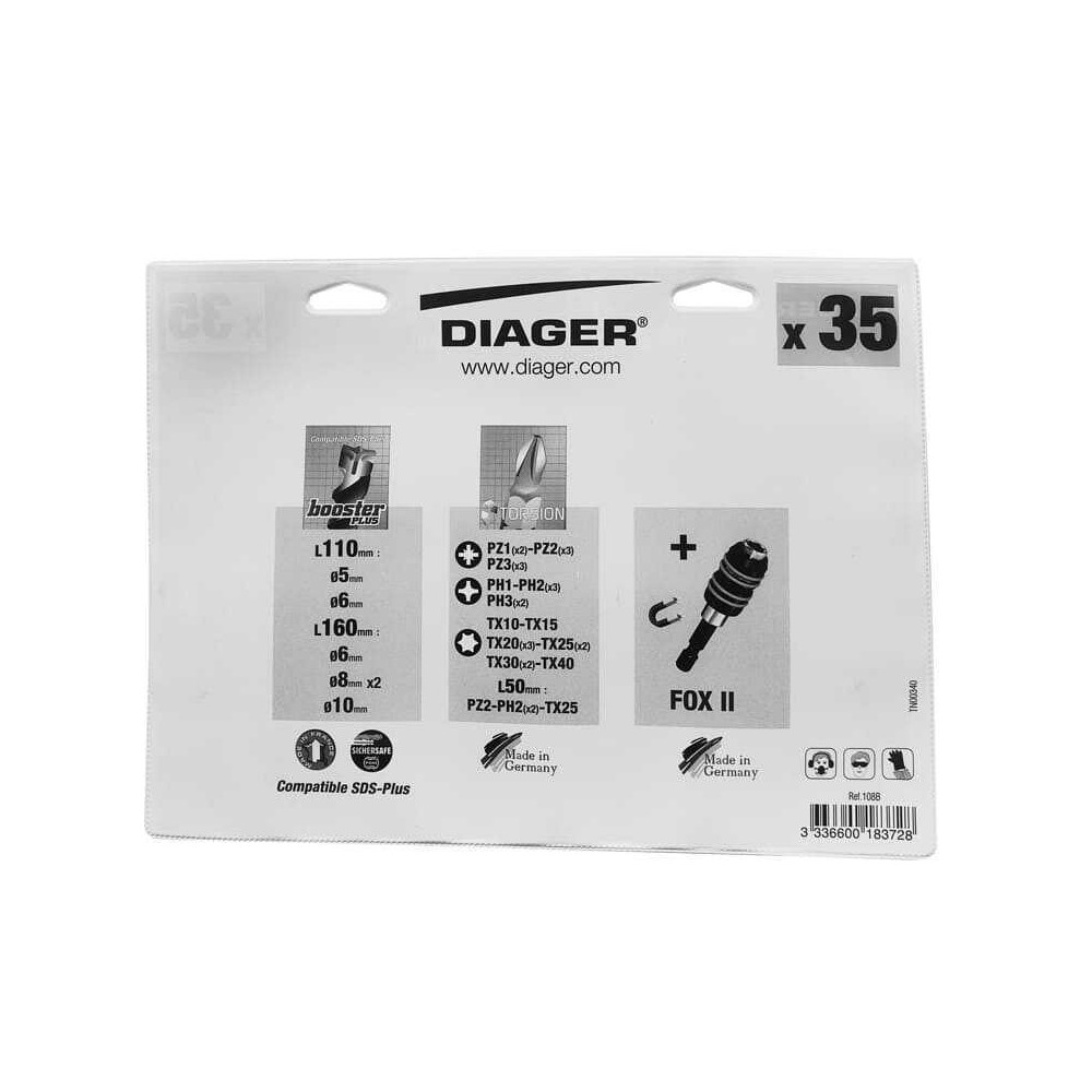 Coffret de forets sds plus embout diager 108B