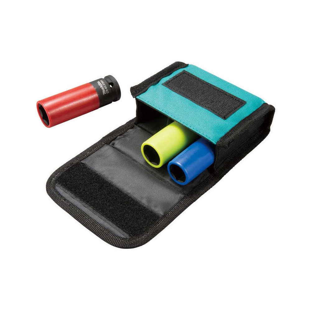 Coffret de 3 douilles longues 12 o 17 19 21 mm Makita e 12354