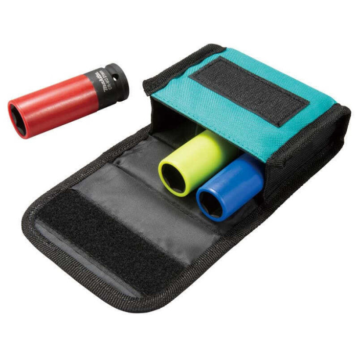Coffret de 3 douilles longues 12 o 17 19 21 mm Makita e 12354