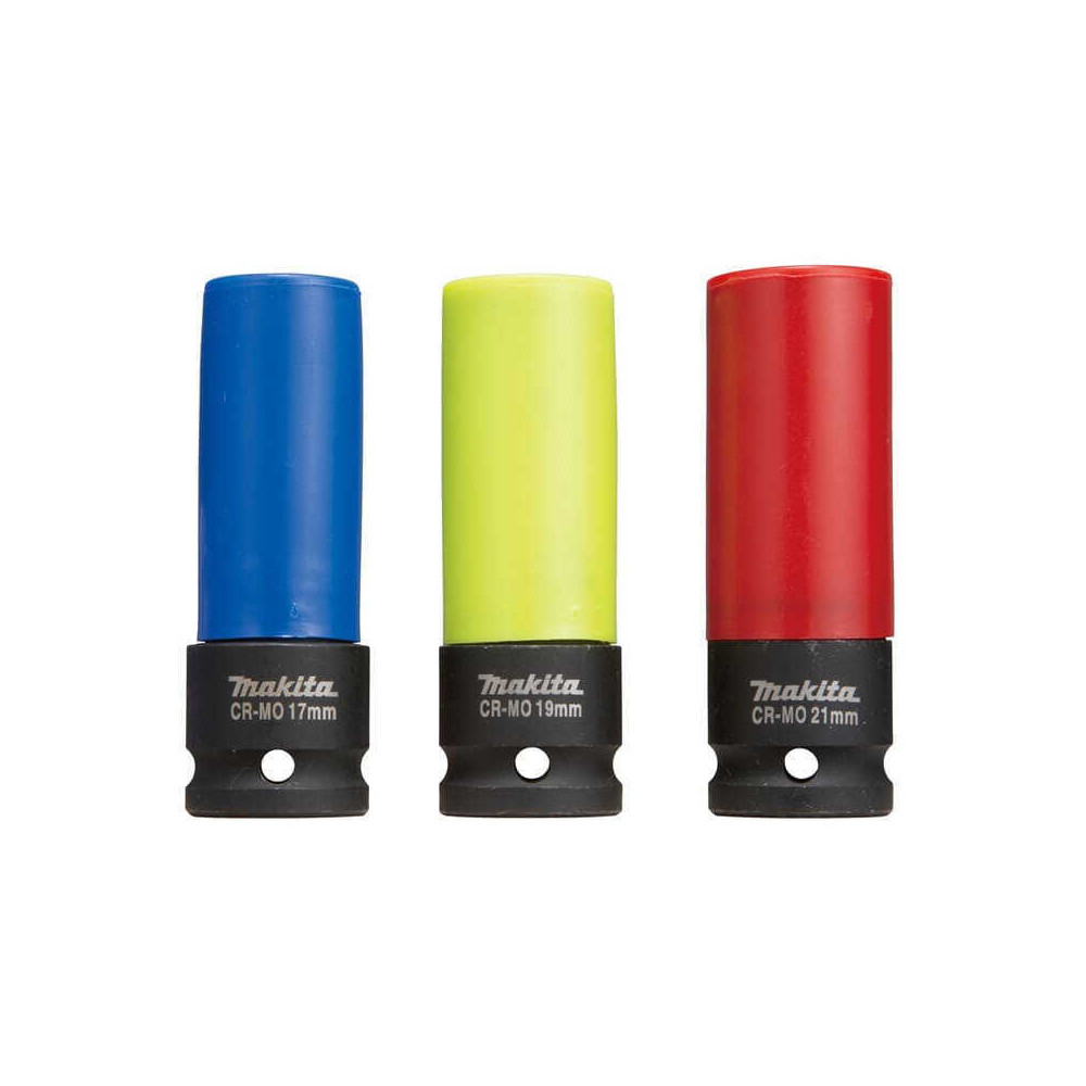Coffret de 3 douilles longues 12 o 17 19 21 mm Makita e 12354
