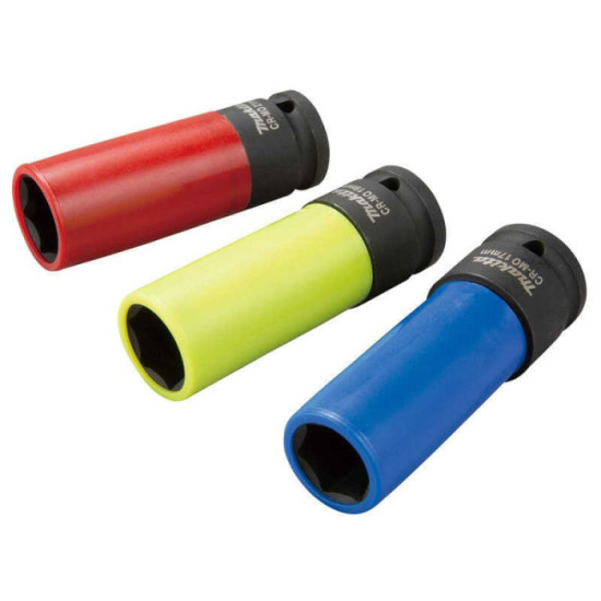Coffret de 3 douilles longues 12 o 17 19 21 mm Makita e 12354
