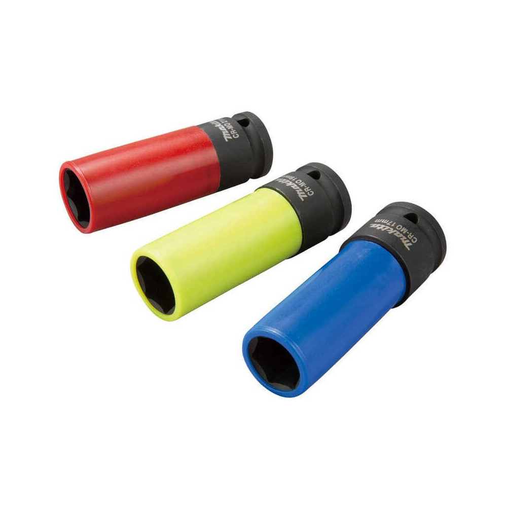 Coffret de 3 douilles longues 12 o 17 19 21 mm Makita e 12354