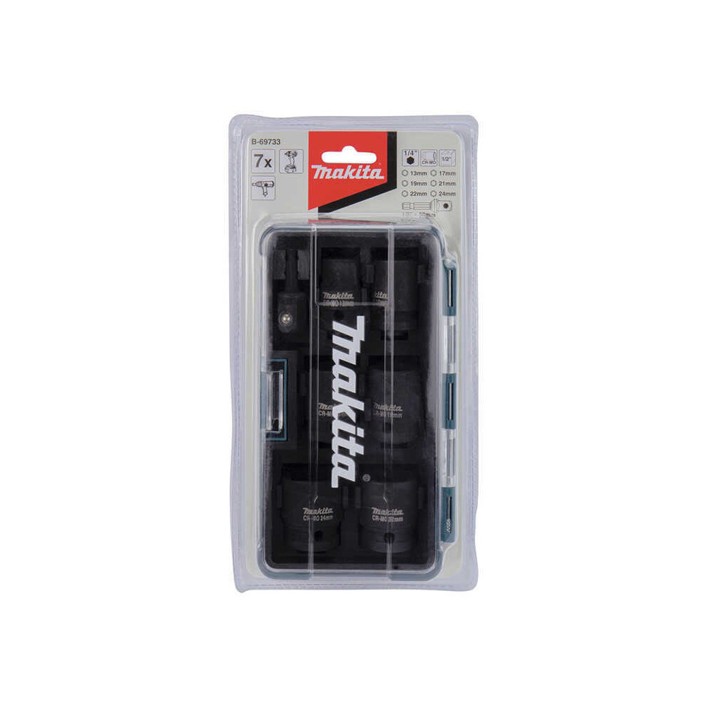 Coffret de 6 douilles pour visseuses a chocs Makita b 69733
