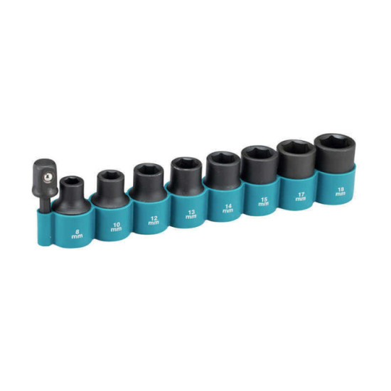 Ensemble de 8 douilles avec adaptateur Makita b 54645