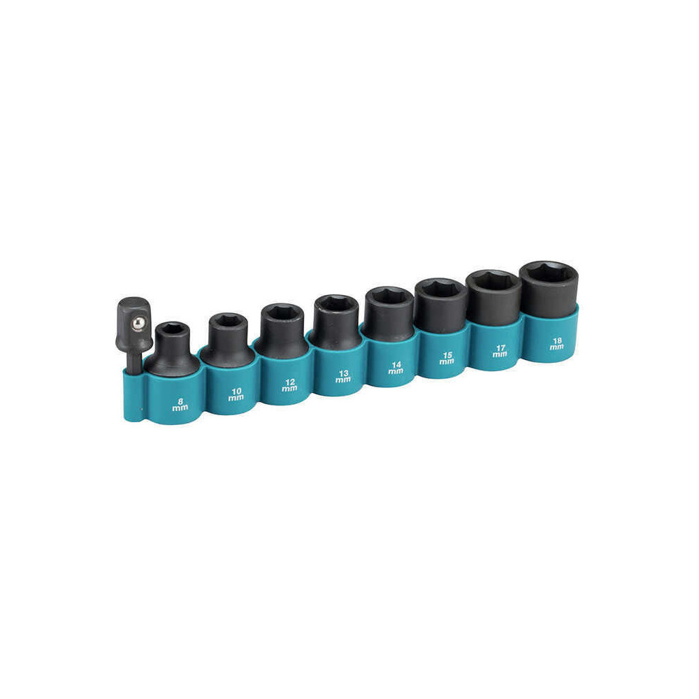 Ensemble de 8 douilles avec adaptateur Makita b 54645