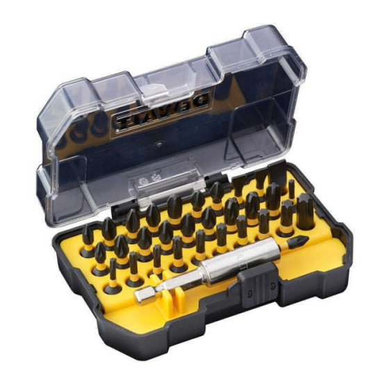 Coffrets 32 pieces avec embouts de vissage impact torsion 25 mm Dewalt DT70523T