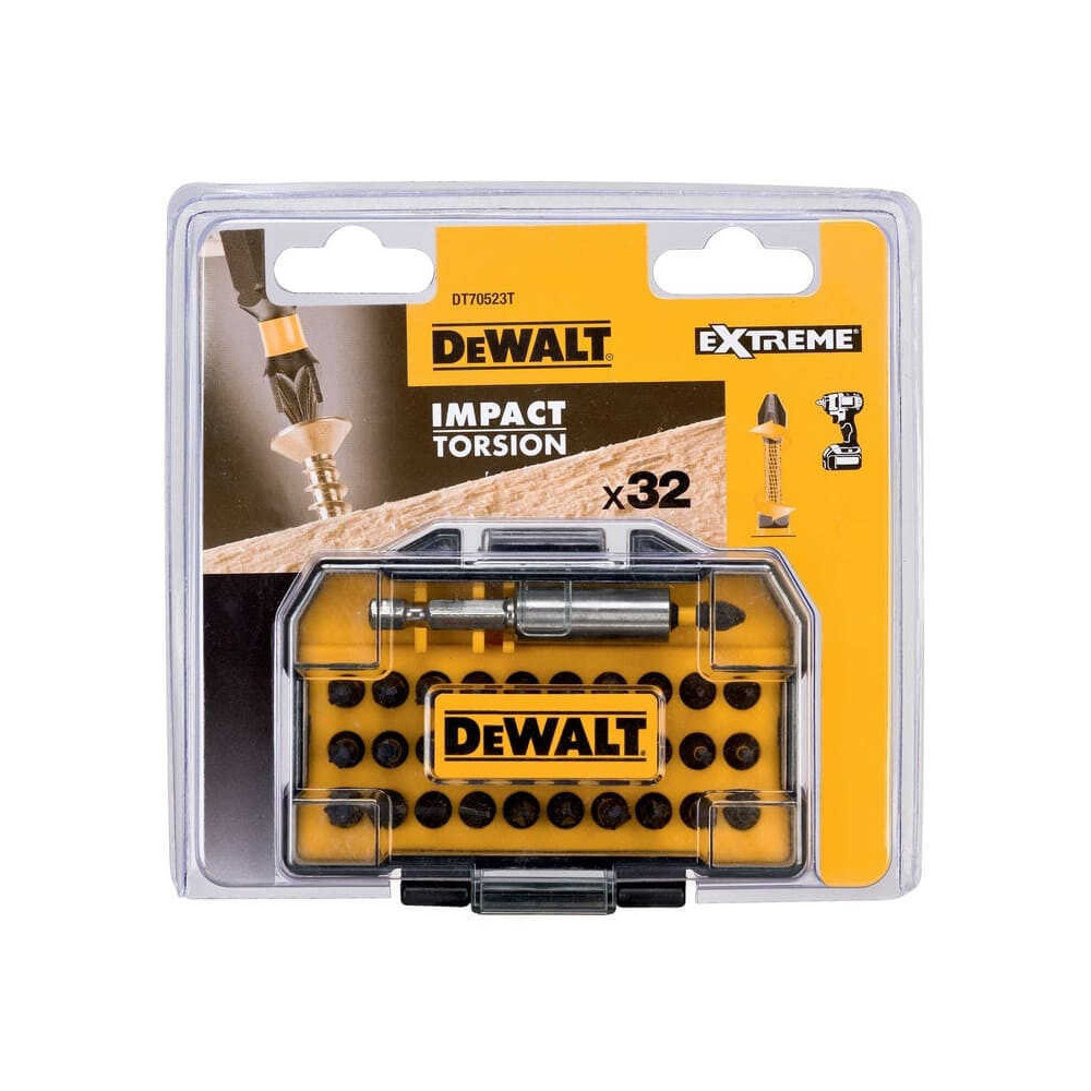 Coffrets 32 pieces avec embouts de vissage impact torsion 25 mm Dewalt DT70523T