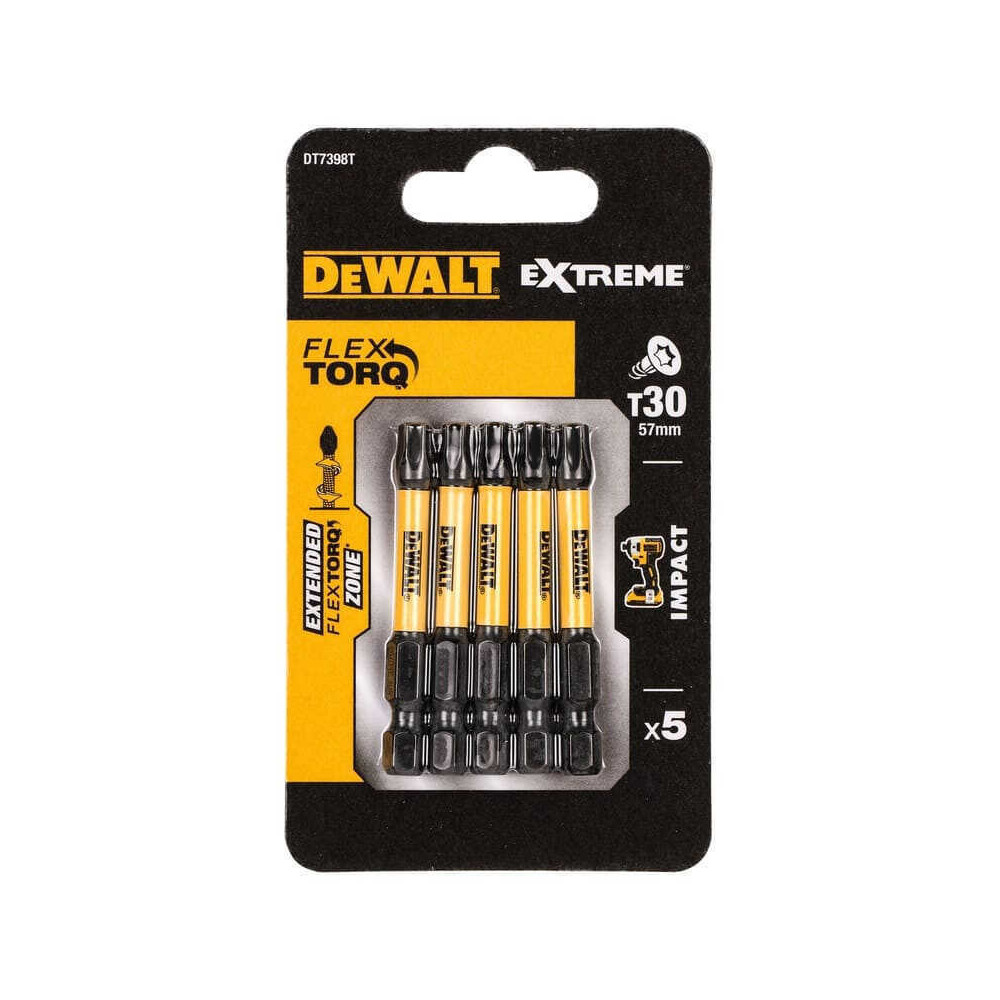 Jeu d embouts impact torsion 50 mm T30 4 pcs Dewalt DT7398T