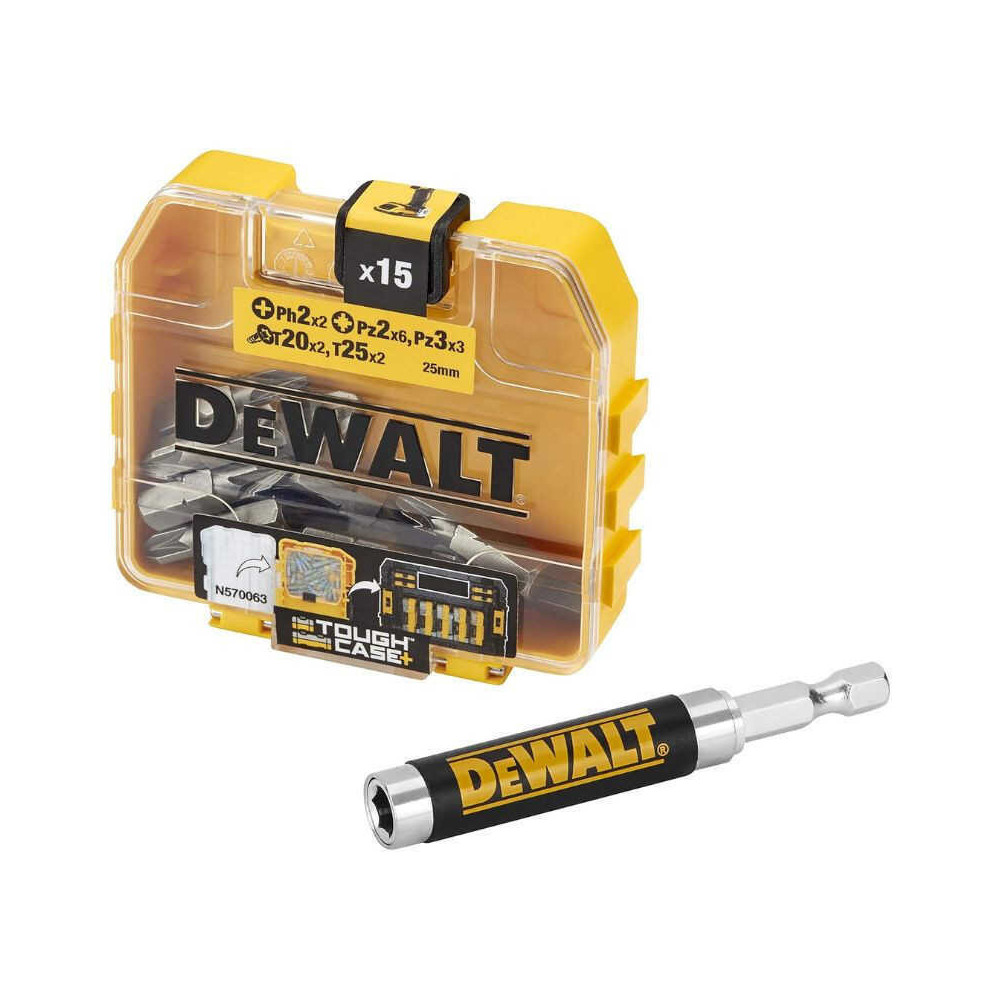 Coffret embouts 16 pieces avec guide vis magnetique Dewalt DT71511 qz