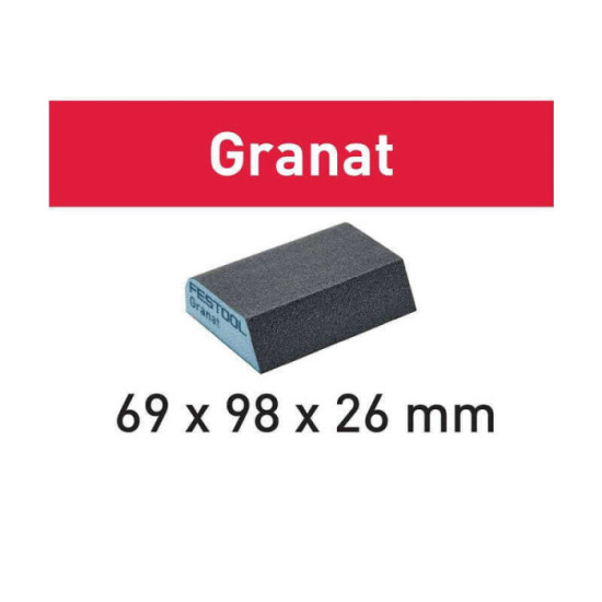 Eponge de poncage granat 69X98X26 120 co GR6 Festool 201084