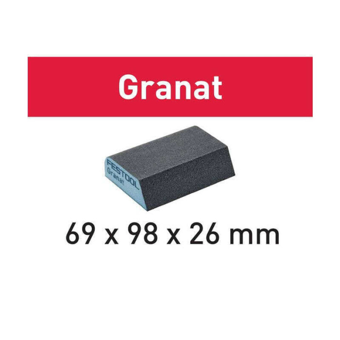 Eponge de poncage granat 69X98X26 120 co GR6 Festool 201084