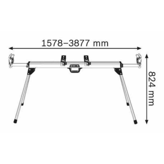 Table de travail pour scie a onglets universel gta 3800 pro Bosch 0601B24000