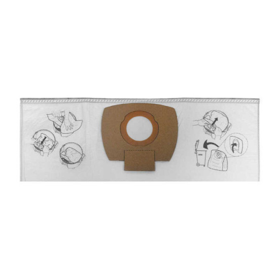 Lot de 5 sacs en tissu pour aspirateurs Makita p 72899