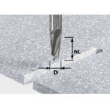 Fraises a rainurer helicoidale hw spi D1242 rd ss S12 Festool 492655