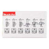 Coffret de 6 fraises queue de 8 mm Makita d 53540