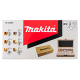 Coffret de 6 fraises queue de 8 mm Makita d 53540