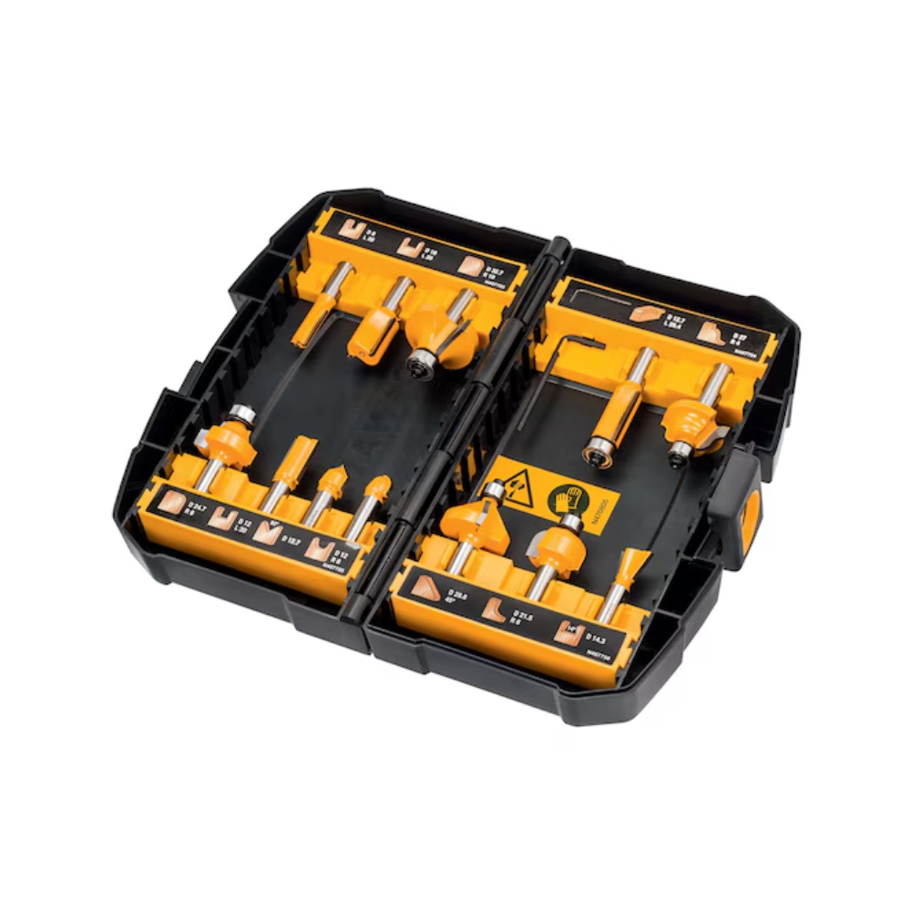 Jeu de fraises 12 pieces en coffret tige de 8 mm DeWalt DT90016-QZ