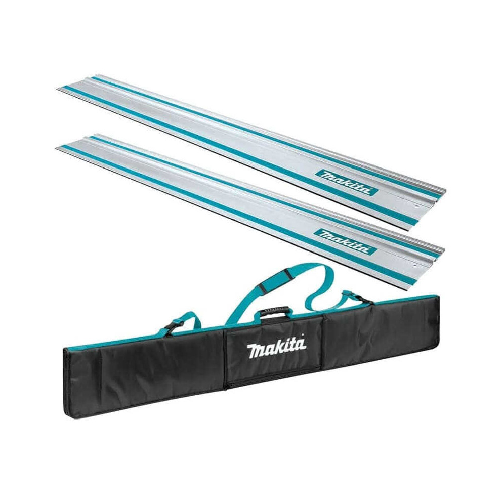 Scie plongeante avec deux rails sacoche et coffret Makita SP6000J1X2