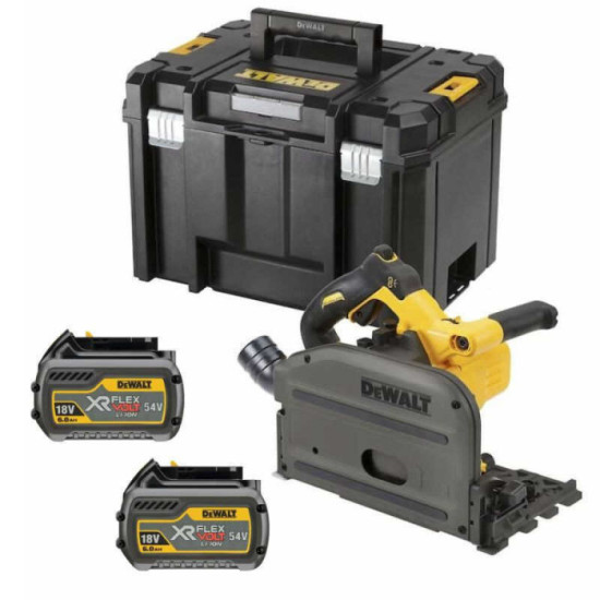 Scie plongeante 18V xr flexvolt 165MM 2X60 ah dans coffret tstak Dewalt DCS520T2 qw