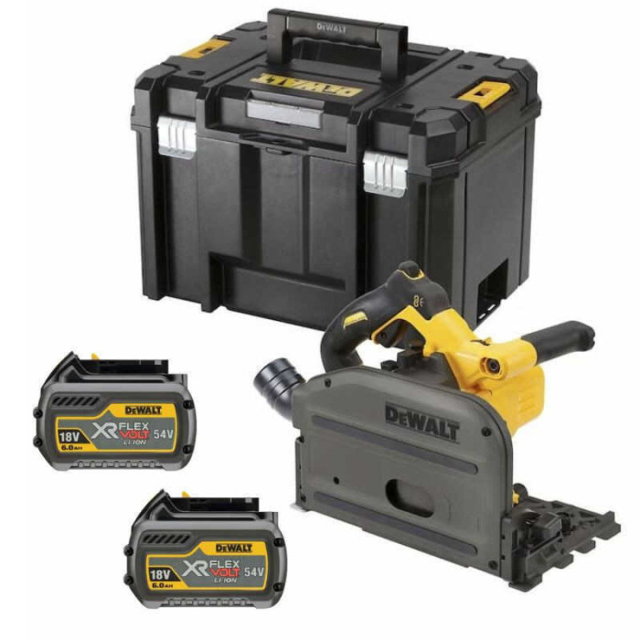 Scie plongeante 18V xr flexvolt 165MM 2X60 ah dans coffret tstak Dewalt DCS520T2 qw