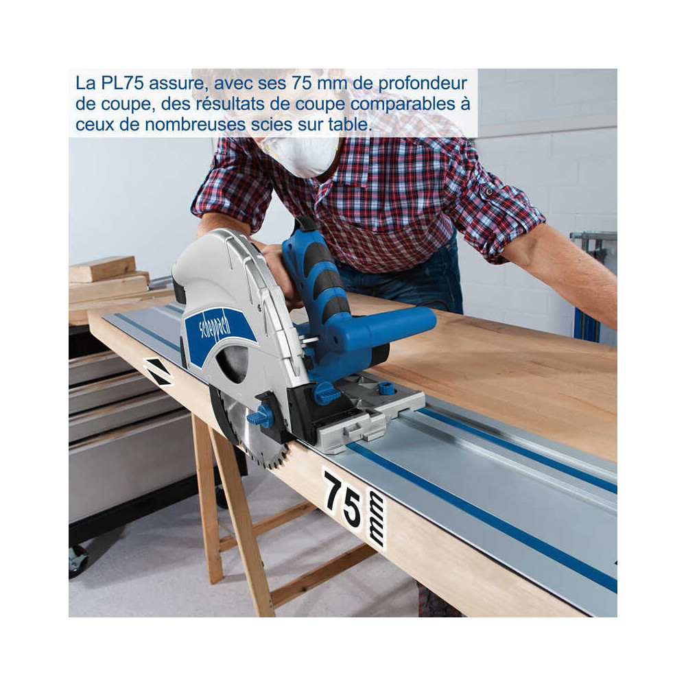 Scie plongeante avec lame de 210MM PL75 scheppach 5901804901