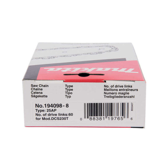Chaine 25 cm pour tronconneuse type 466 Makita 194098 8