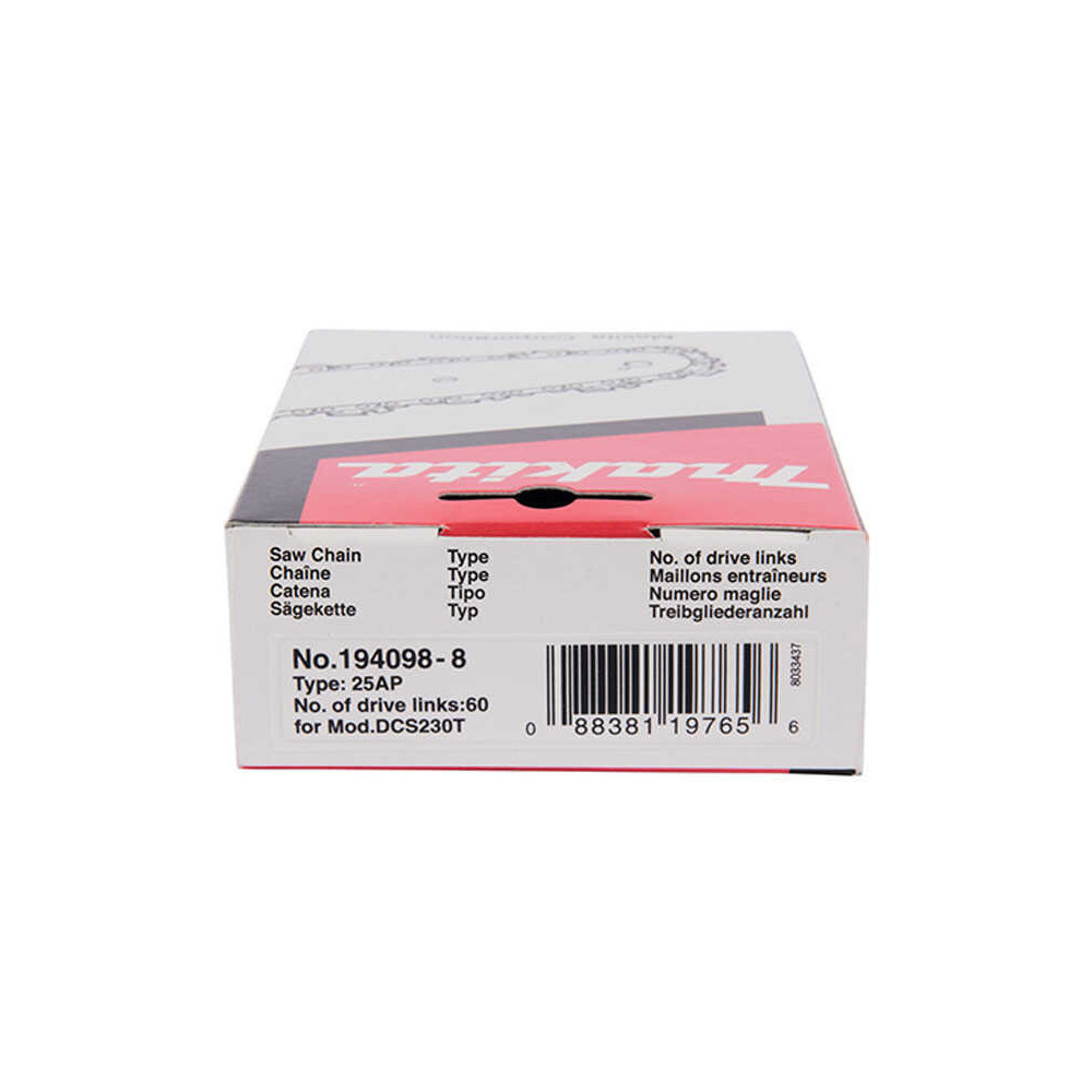 Chaine 25 cm pour tronconneuse type 466 Makita 194098 8