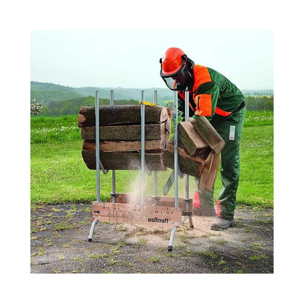 Chevalet de tronconnage pliable et mobile charge max 150 kg wolfcraft 5121000